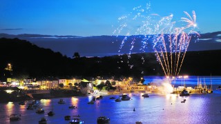 Courtmacsherry Festival fireworks at night