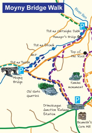 Moyny Bridge walk map